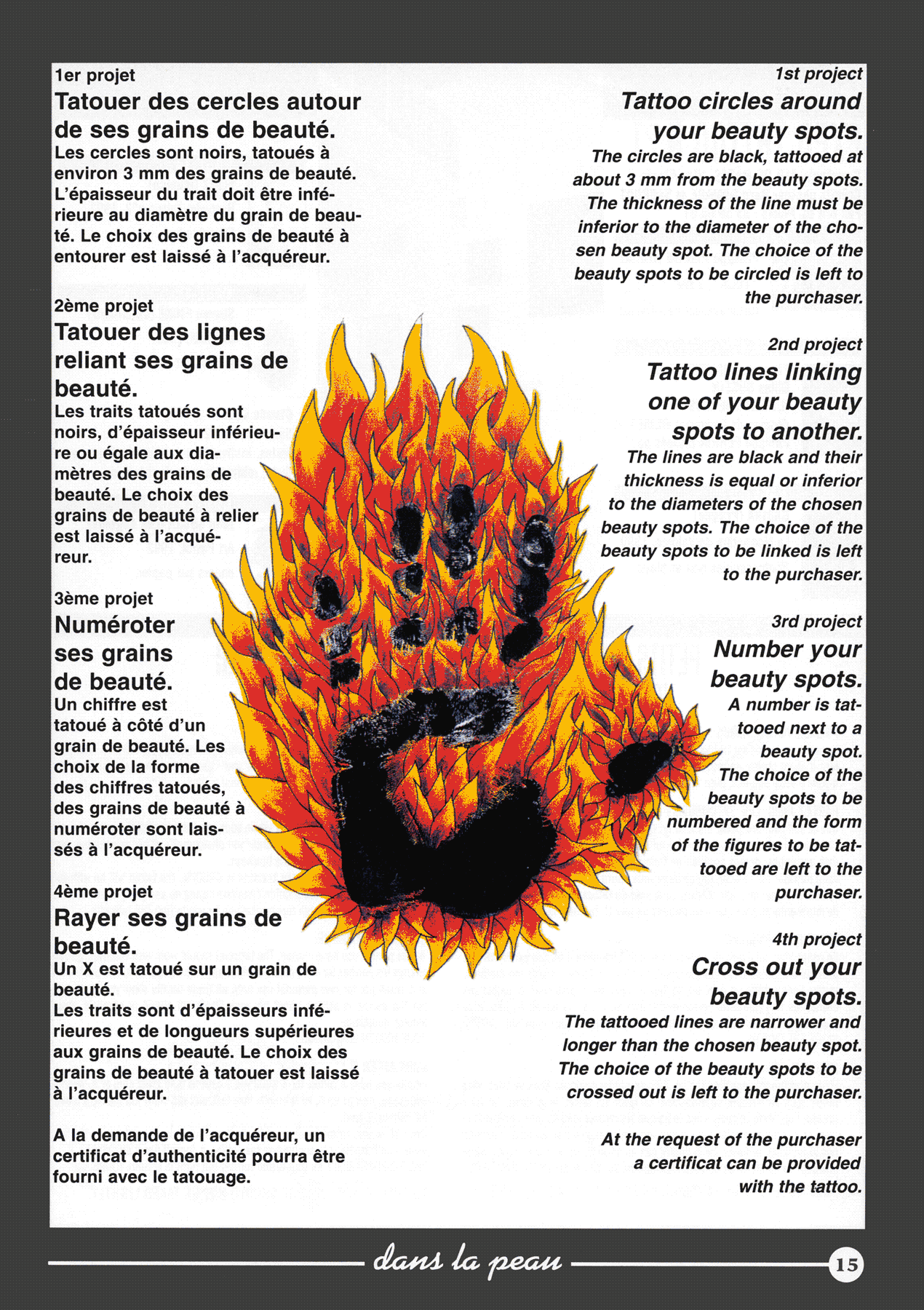 Claude Closky, ‘4 Tattoo Projects,’ 1994, August. Paris: Ink the Skin magazine, no. 1, p. 15. ‘Time is Thirsty,’ Kunsthalle Wien, curated by Luca Lo Pinto (2019) Claude Closky, ‘4 Tattoo Projects,’ 1994, August. Paris: Ink the Skin magazine, no. 1, p. 15. ‘Time is Thirsty,’ Kunsthalle Wien, curated by Luca Lo Pinto (2019)